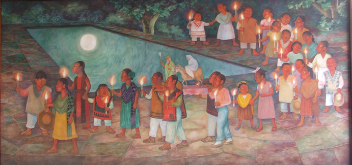 Los niños pidiendo posada, Diego Rivera, 1953