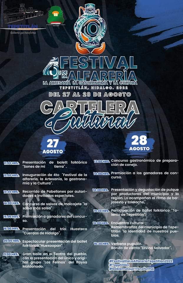 programa de actividades festival alfareria