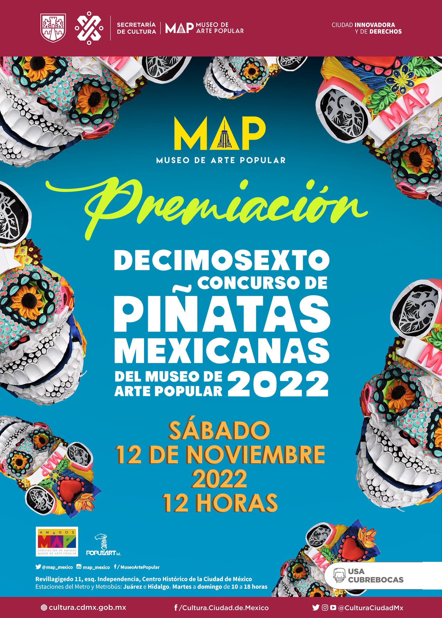 cartel premiación piñatas navideñas cdmx