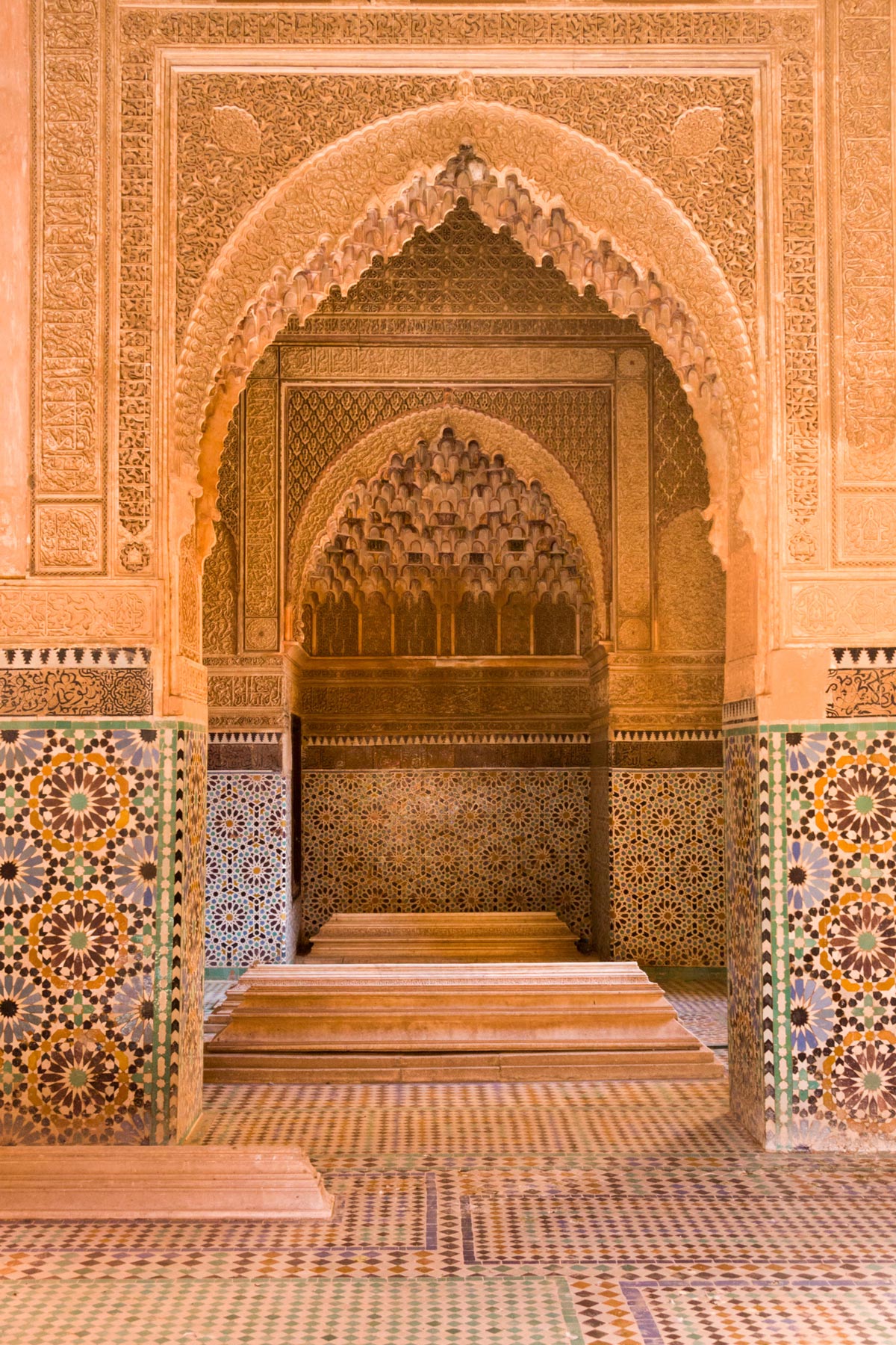 tumbas saadíes marruecos marrakech dinastia