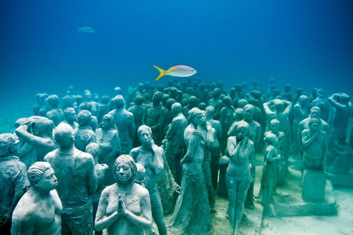 subacuático cancun escultura museos raros méxico