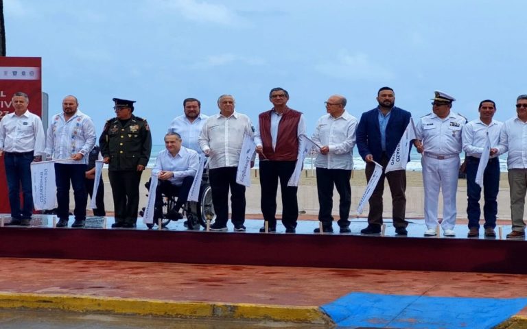Autoridades de los 3 órdenes de gobierno dan el banderazo nacional del Operativo Vacacional Semana Santa 2023 en Ciudad Madero, Tamaulipas