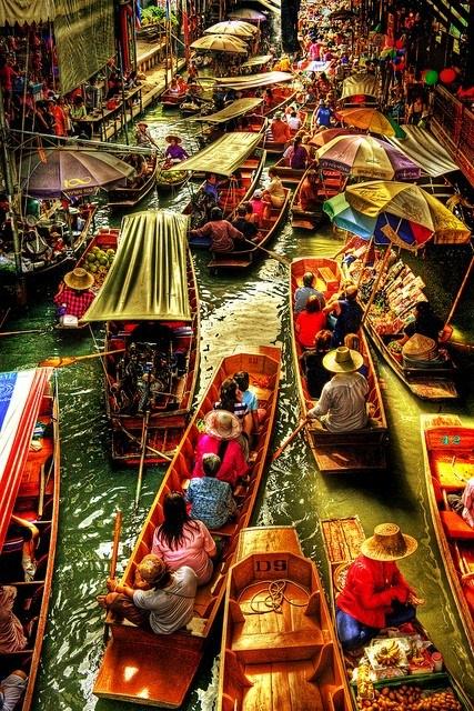 mercado flotante viajar a bangkok
