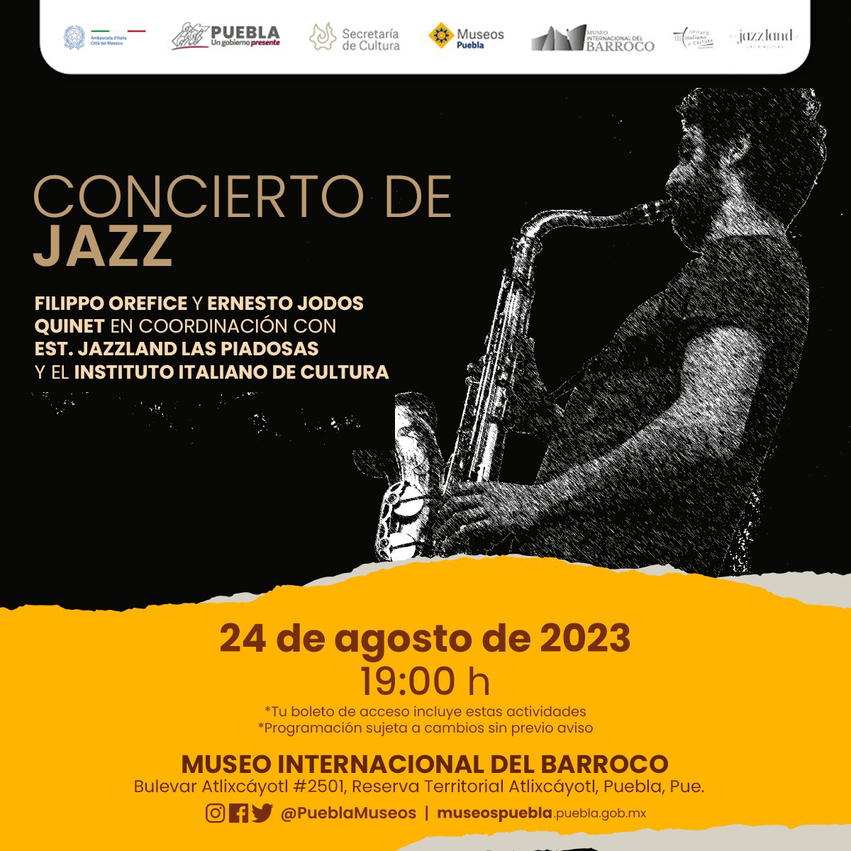 museo barroco concierto jazz horario