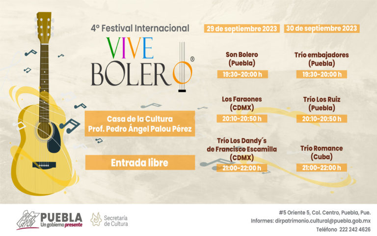 Regresa el Festival Internacional Vive Bolero a Puebla