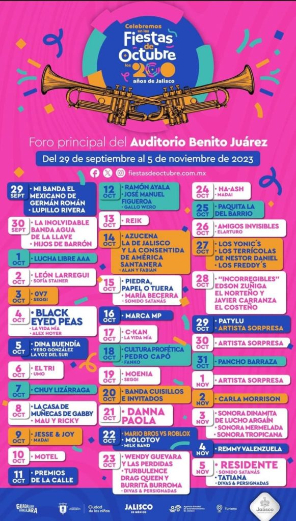 Este Es El Programa De Las Fiestas De Octubre De Guadalajara