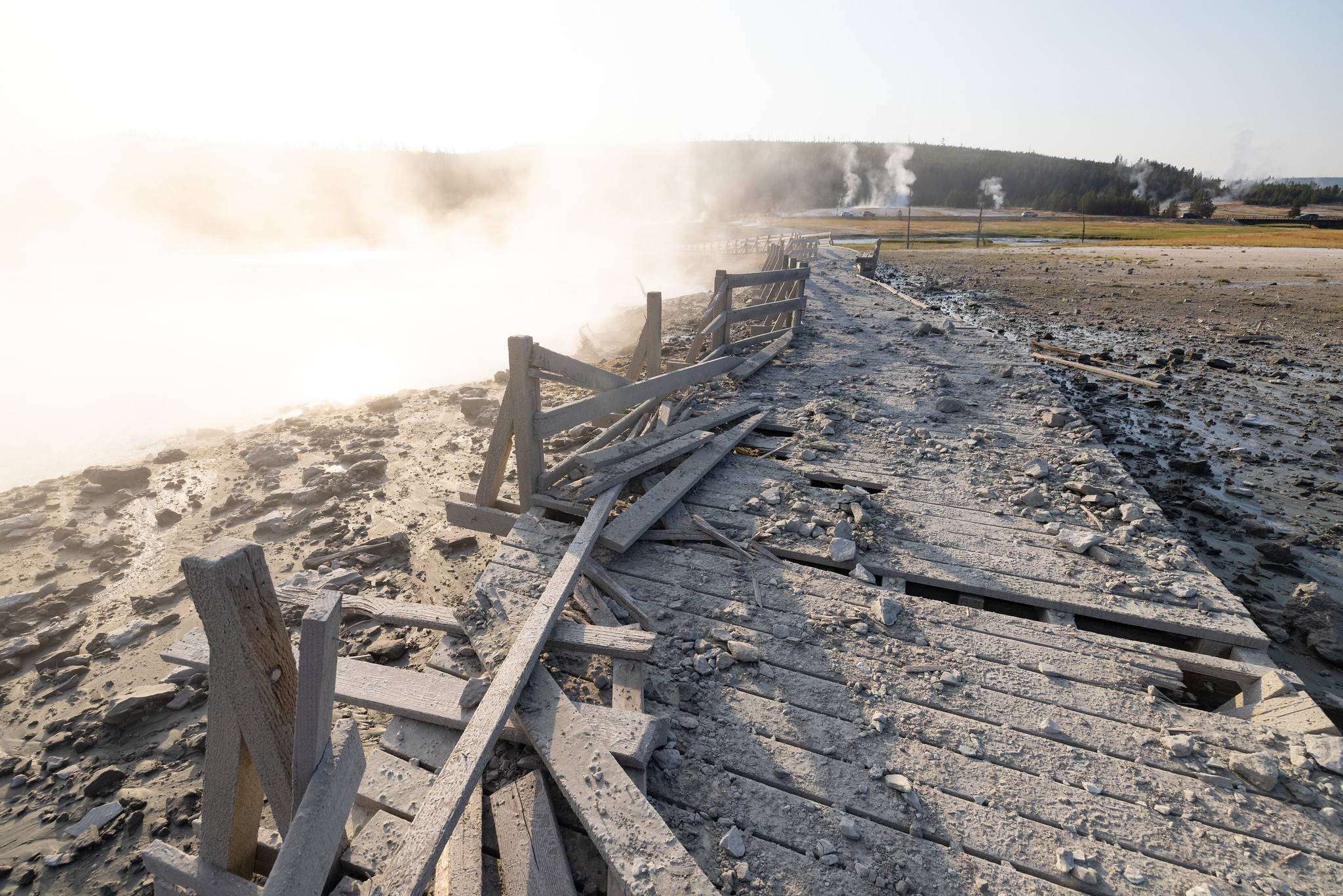 explosión hidrotermal en yellowstone parque nacional