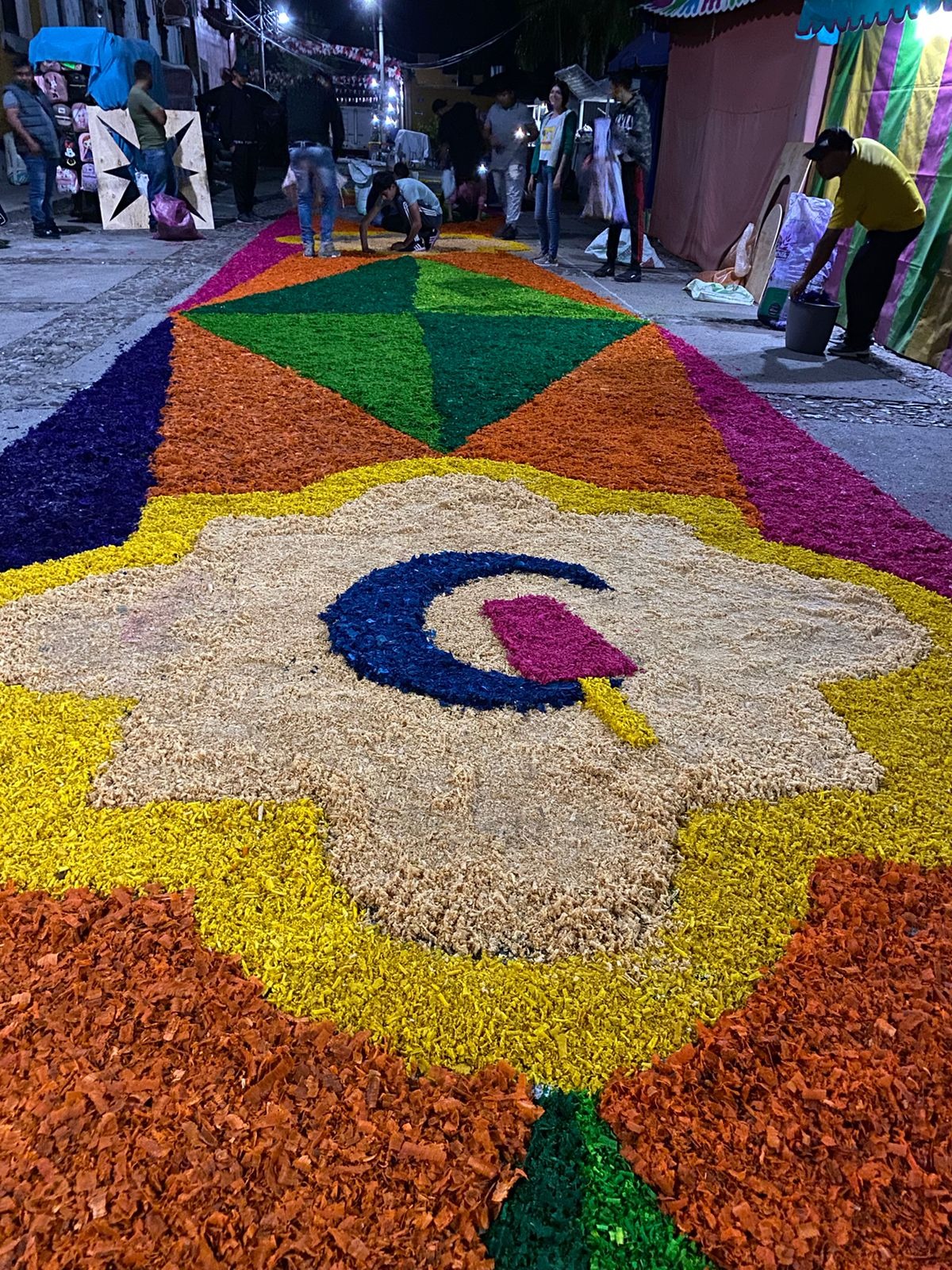 alfombra flores paleteros de mexticacán