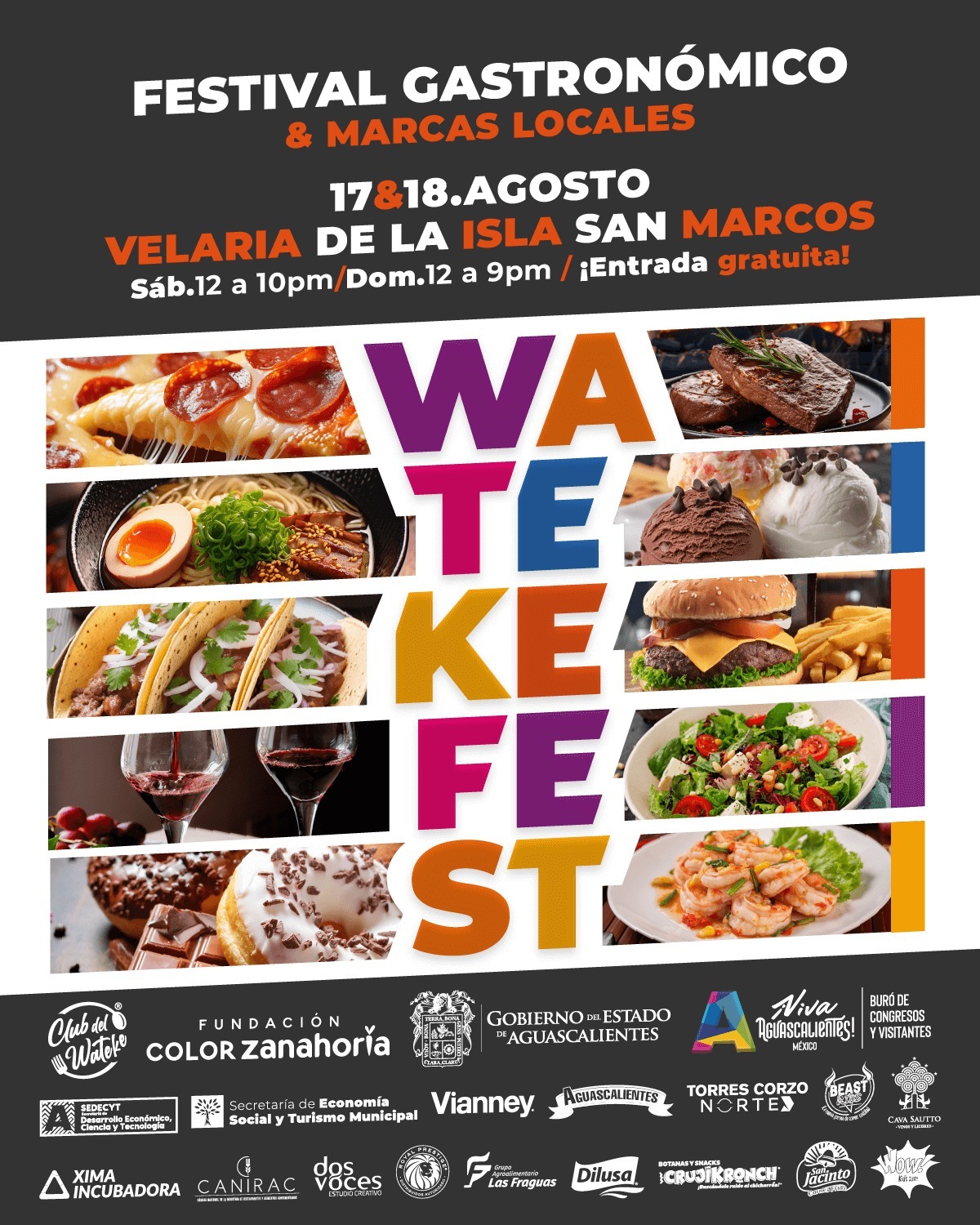 cartel anuncio wateke fest aguascalientes