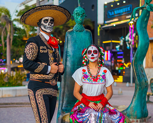 día de muertos en puerto vallarta catrines