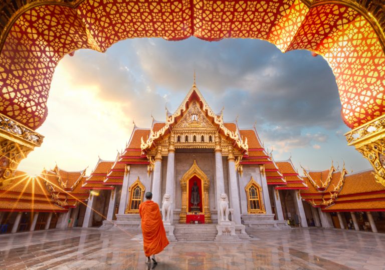 Wat,Benchamabophit,White,Marble,Temple,In,Bangkok,City,In,Grand