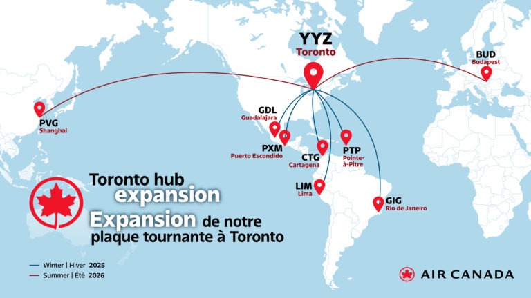 Nuevos vuelos de Air Canada conectan Toronto con el mundo