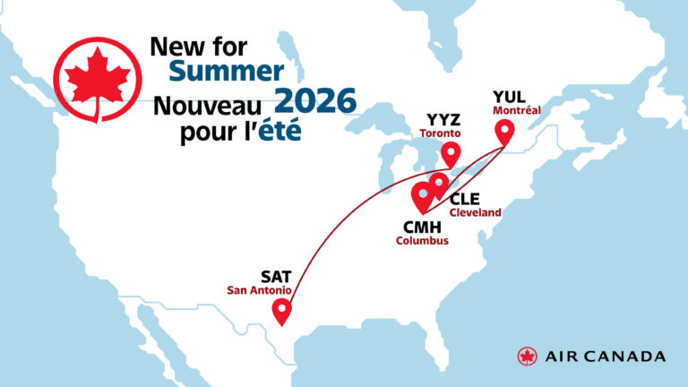 Air Canada anuncia nuevos vuelos a EE.UU. en 2026