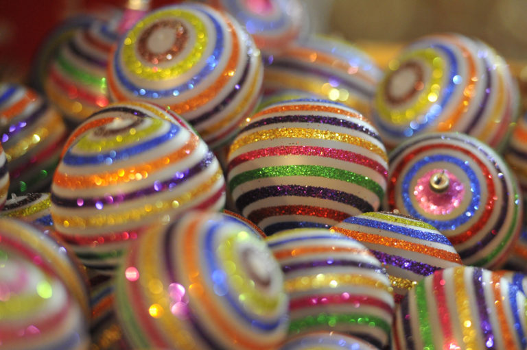 Christmas,Spheres,In,Stores,Of,Tlalpujahua,,Michoacan