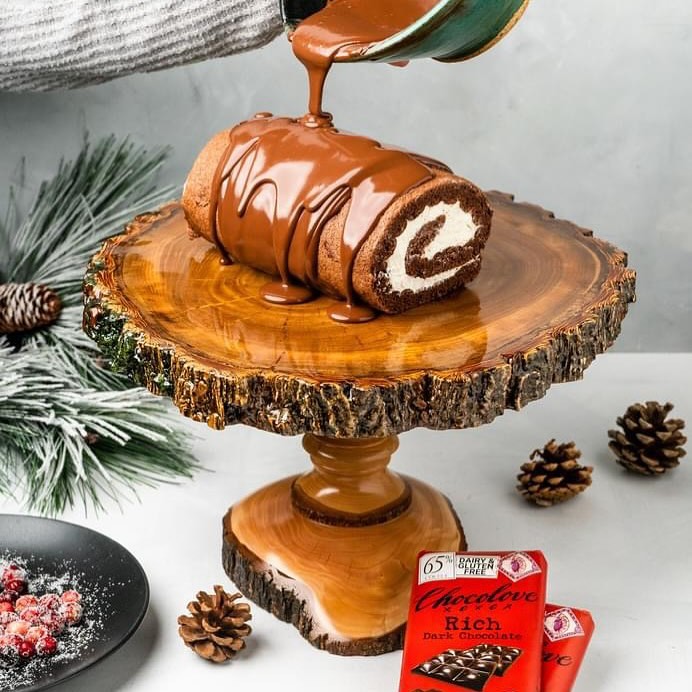 Bûche-de-Noël-navideño-cena