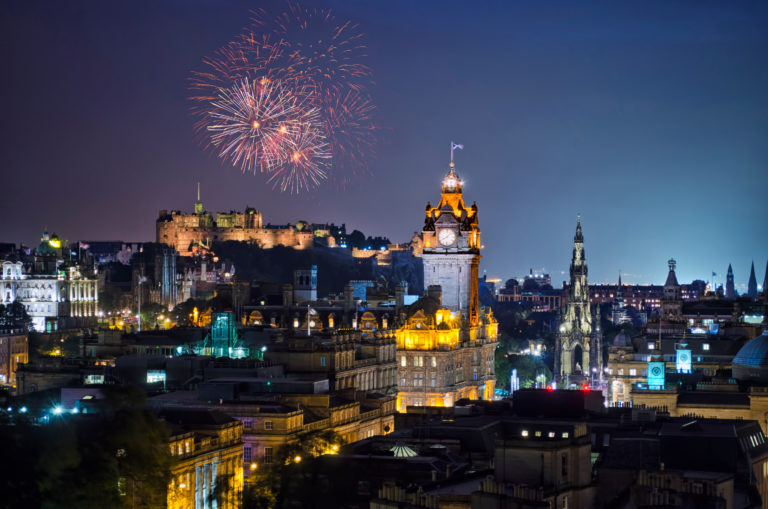 Fireworks,Over,Edinburgh,City
