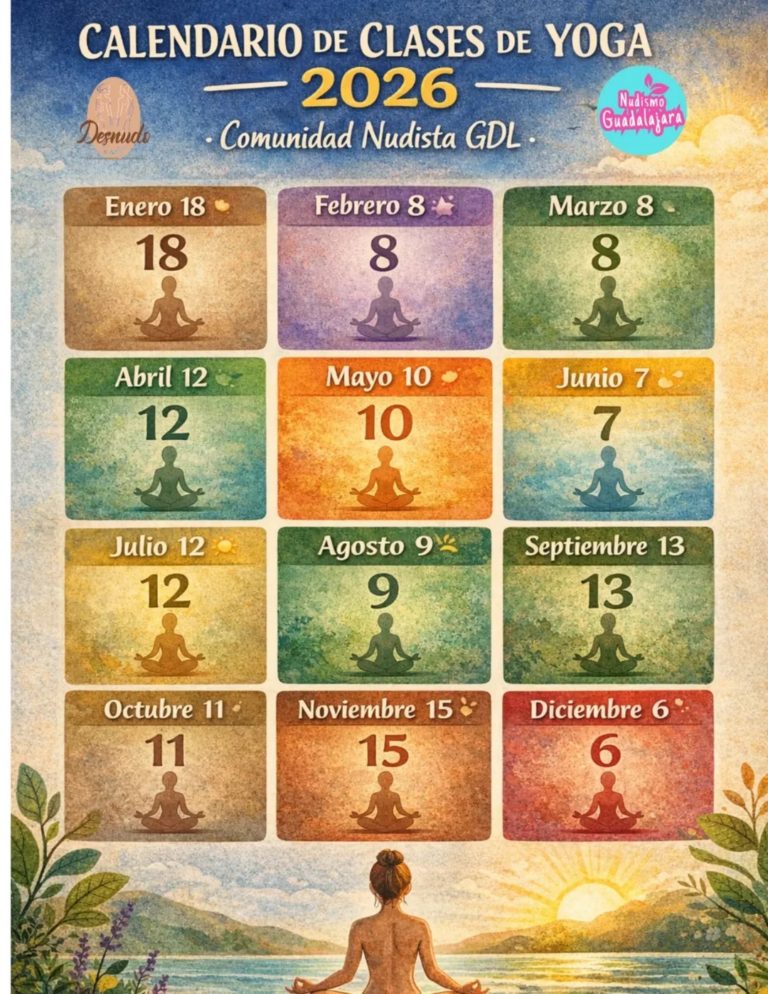Todas las sesiones de Yoga 2026 en @desnudocafegdl @nudismogdl_11zon